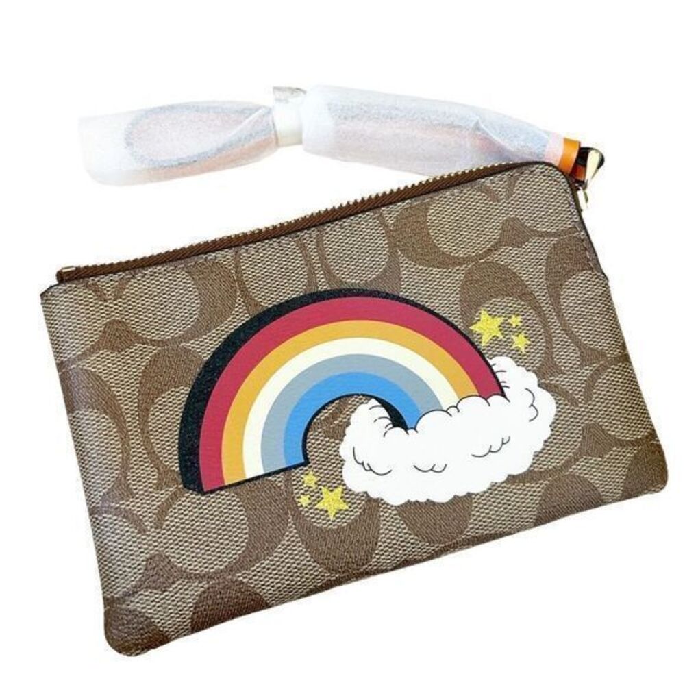 COACH Rainbow wristlet